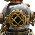 Helmet Diving Navy Divers Deep Sea Mark V Antique Vintage Us Scuba Brass Marine