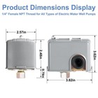 Water Pressure Switch For Well Pump 40-60 Psi Controller Grey Replacement