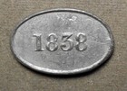 Scotland Communion Token  Monzie   1838  Lead  Oval  29x18mm