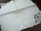 Vtg Linen Napkins With Cutwork   Embroidery Set 8 Pc