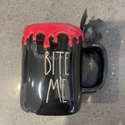 New  Rae Dunn Artisan 2025 Halloween      Bite Me Mug Dripping Blood 