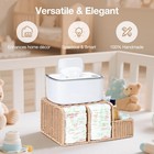 Diaper Caddy Organizer  Hand Rattan Nursery Storage Basket For Baby Essential   