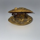 Vintage Celluloid Diorama Clam Shell Japanese Vintage Art Miniature Decorative