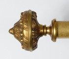 Superb Pair Large Antique French Gilded Metal Curtain Pole Finials  Chateau Chic