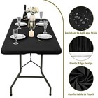 6ft Plastic Folding Table - Ideal For Indoor outdoor Dining   Party Use Black