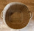 Large Vintage Hand Woven Wicker Basket