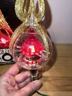 Vtg Atomic Merry Glow Spinning Christmas Tree Topper Ornament Light Red Works
