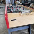 Harvard Foosball Table Wood Finish Red Trim Black Legs
