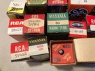 Vintage Vacuum Radio Tube Lot Rca Sylvania Ge Raytheon Tung Sol Boxed Untested