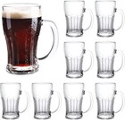 Beer Mugs Set glass Mugs With Handle 18oz large Beer Glasses For Freezer