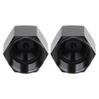 Lokocar 4an 6an 8an 10an Flare Cap Block Off Fitting Plug Aluminum Black 2pcs
