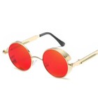 Men Women Vintage Gothic Steampunk Glasses Retro Round Hd Polarized Sunglasses