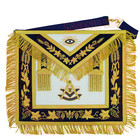 Masonic Past Master Apron Navy Blue - Genuine Lambskin   Chain Collar   Jewel