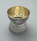 Superb Emile Puitrfocat Antique French 950 Sterling Silver Egg Double Cup Holder