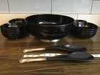 Towle Old Master Sterling Silver   Melamine 11 Piece Salad Bowl Set W Spoon-fork