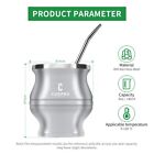Cuopru Stainless Steel 5 In 1 Yerba Mate Cup With Bombilla Straw  Tea Shaper Set