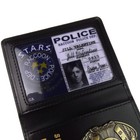 Resident Evil Stars Raccoon Leon Jill Police Dep  Metal Badge With Id Holder