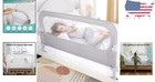 Adjustable 47-inch Toddler Bed Side Rails - Secure   Stylish Child Safety Guard