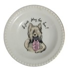 Vintage Ardalt Japan Set Of 8 Mini Miniature Plates Dogs Playing Cards Porcelain