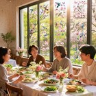 Floral And Bird Window Clings For Glass - 9 Pcs Reusable Spring Summer Window