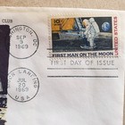 1969 Apollo 11 First Day Cover Nasa Manned Spacecraft Center Stamp Club 
