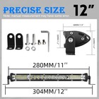 Ultra-thin 1200w 10inch Led Light Bar Flood Spot Combo Offroad Truck Utv Suv 12 