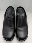 Dansko Clogs Size 38 Us 7 5-8 Black Leather Slip On Mules Shoes Comfort Nurse