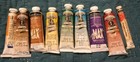 Vintage Winsor   Newton   Grumbacher Oil Paint Tubes Lot Of 10 Full 150ml 37ml 