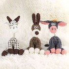 Pet Chew Toy Dog Puppy Squeaker Squeaky Play Soft Cute Sound Plush Teeth Toys