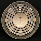Pontiac 14 Inch Vintage Vented Arrowhead Embossed Logo Silver Hubcap