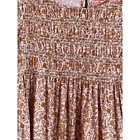 Cat   Jack Smocked Floral Tan Orange Long Sleeve Dress Ruffled Cuff 5t