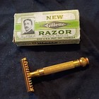 Vintage Gillette Safety Razor With Original Box Pat  No  1328024