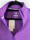 Adidas Golf Women s 1 2 Zip Long Sleeve Pullover Jacket Active Purple Sz M Nwt