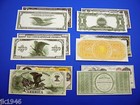 Starter Set Number 3  eagles  - 6 Reproduction U s  Currency Paper Money Copy