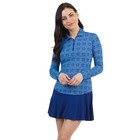 Ibkul Womens Pricilla Print Long Sleeve Polo 41970 Size Xs - New