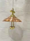 Modern Brass Ceiling Pendant Light     Hanging Lamp Fixture With Large Copper Cap