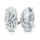 Gra Certified 1 00 Ct To 12 00 Ct Oval Shape Moissanite Stud Earrings In Screw B