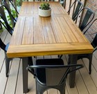 New Solid Wood Dining Table Industrial Farmhouse Seats 6-8 People