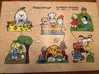 Vintage Fisher-price Wooden Peg Puzzle Lot Of 3 -farm   Animal Friends 1970s  1