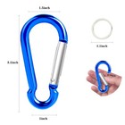 6pcs Carabiner Clip 3  Large Aluminum Heavy Duty Carabeaner Clips Snap Hook