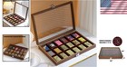 Showcase Your Style  Deluxe Walnut-like Lighter Case For 18 Collectibles