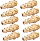Brass 1 4-inch Npt Male Industrial Air Hose Quick Connect Adapter air Coupler   