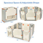 Folding Baby Playpen Safe 14 Panel Activity Center Safety Play Yard Lock Door