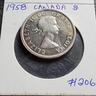 1958 Canada Silver Dollar - Nice Grade Circulated   206