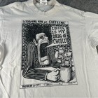 Vintage Bad Bob Shirt Mens Large White 90s Screaming Man On Coffee Art Tee Rare