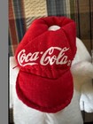 Vintage 1997   Coca Cola Bean Bag Plush   Polar Bear With Coca Cola Ball Cap