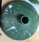 Vintage Industrial Enamel Porcelain Green Outdoor Light Shades Set Of 3 12   