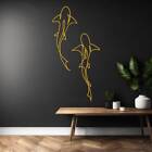 Shark Metal Wall Art Set Of 2 Decor For Home Modern Minimal Living Room Decor
