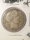 1909-d Barber Silver Quarter Au