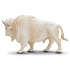 White Buffalo Miniature Animal Safari Collectible Toy Figure 6 l 3 h